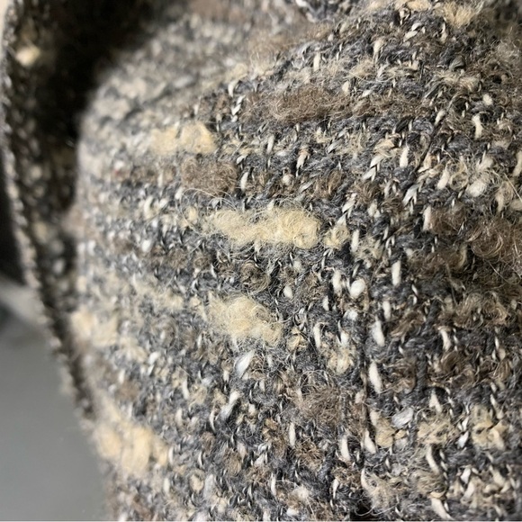 J jill tweed blazer jacket wool blend BGray Sz M Retro 60s Twee Classic - Picture 8 of 13